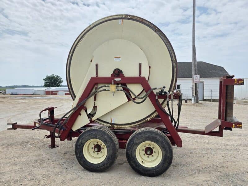 Hydro Tandem Axle Hose Cart. Hydraulic Drive. Holds 1 Mile of 6″