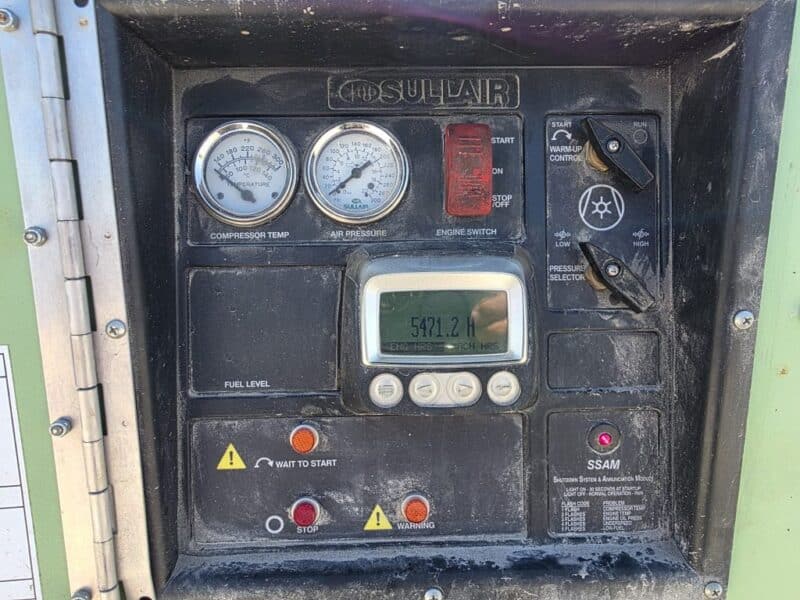 AC-93 375 CFM 2018 Sullair John Deere Engine Air Compressor
