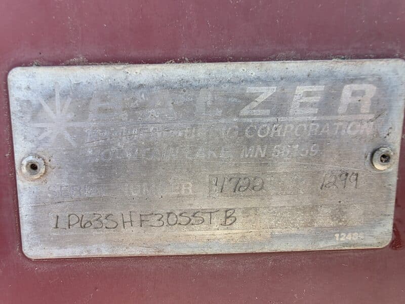 6350 Balzer Low Pro Tanker with Top Spread & Low Spread Option