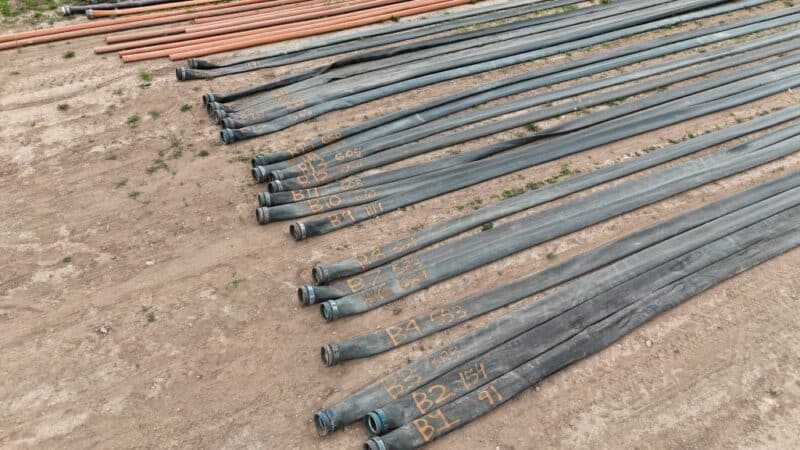 Used 8″ Rubber Nitrile Supply Hose with Coupler Sets. $6 Per Foot. WILL TRADE IN 6″ HOSE!