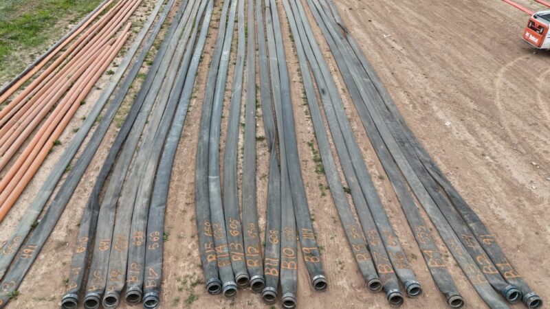 Used 8″ Rubber Nitrile Supply Hose with Coupler Sets. $6 Per Foot. WILL TRADE IN 6″ HOSE!
