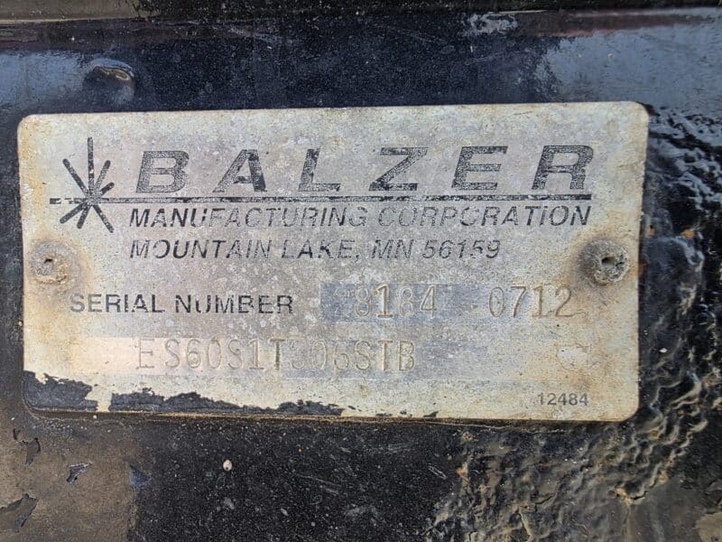 6,000 Gallon Balzer Tanker with Top Spread Splash Pan