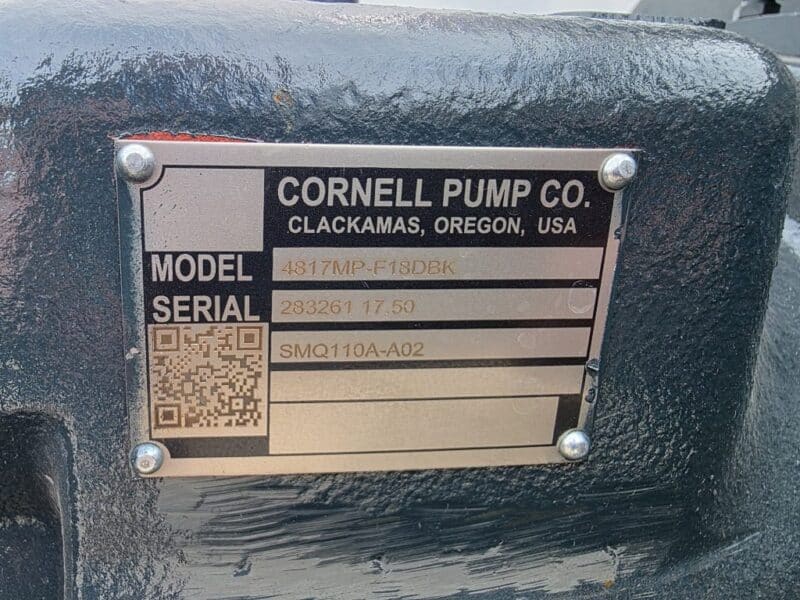 New Phil’s 4817MP CAC Cornell Sand PTO Pump w. Bypass & Pig Launcher