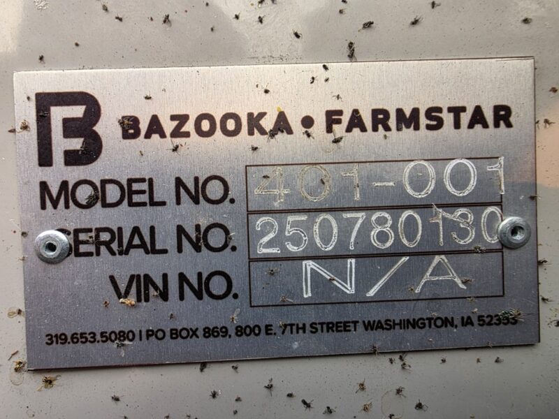 2025 Bazooka FarmStar Wolverine w. 6.8L John Deere 300 HP w. 85 Hrs