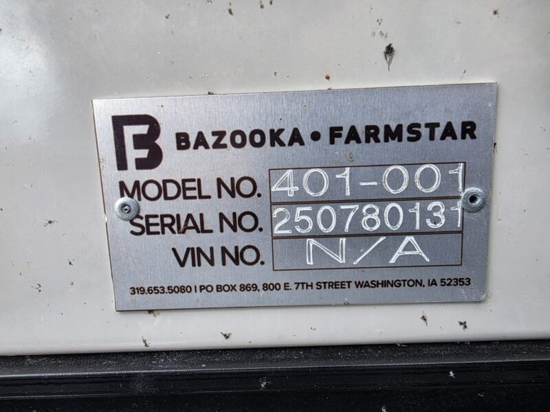 2025 Bazooka FarmStar Wolverine w. 6.8L John Deere 300 HP