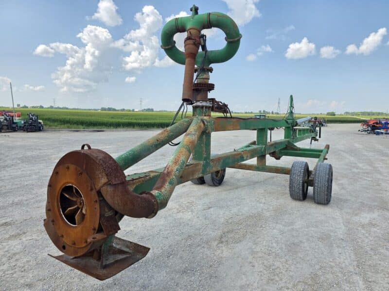 52′ Lagoon Pump with Dual 6″ Outlet Housing. 8″ Discharge Pipe