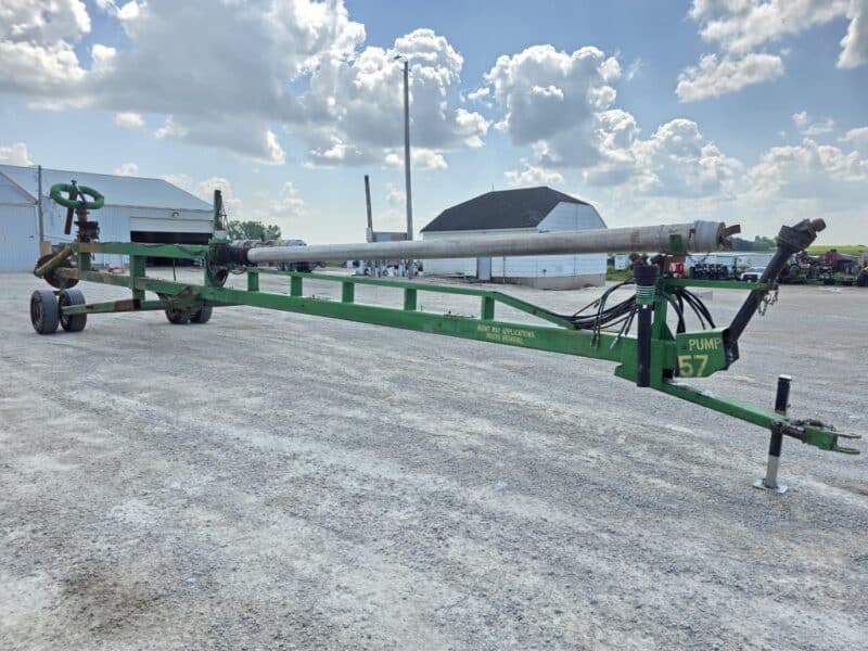 52′ Lagoon Pump with Dual 6″ Outlet Housing. 8″ Discharge Pipe