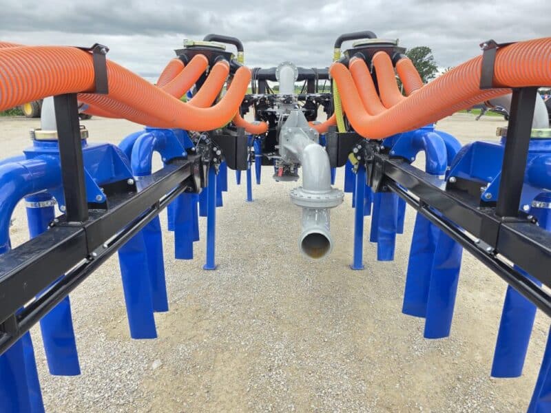 New 56′ Dribble Bar w. H.D. 8″ Stinger w. Mini Manifolds to 4″ Hoses
