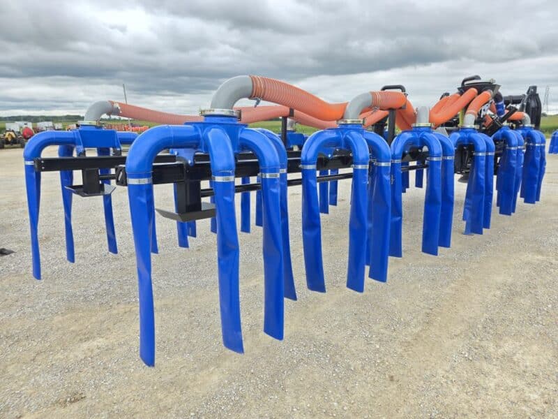New 56′ Dribble Bar w. H.D. 8″ Stinger w. Mini Manifolds to 4″ Hoses
