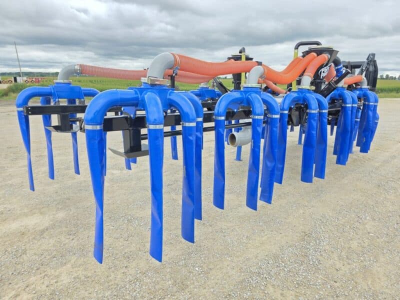 New 48′ Dribble Bar w. H.D. 8″ Stinger w. Mini Manifolds to 4″ Hoses