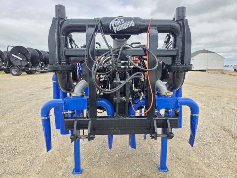 New 48′ Dribble Bar w. H.D. 8″ Stinger w. Mini Manifolds to 4″ Hoses