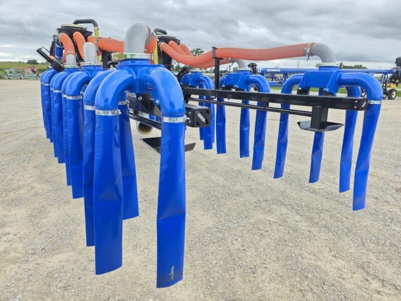 New 48′ Dribble Bar w. H.D. 8″ Stinger w. Mini Manifolds to 4″ Hoses