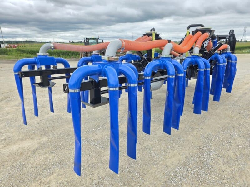 New 48′ Dribble Bar w. H.D. 8″ Stinger w. Mini Manifolds to 4″ Hoses