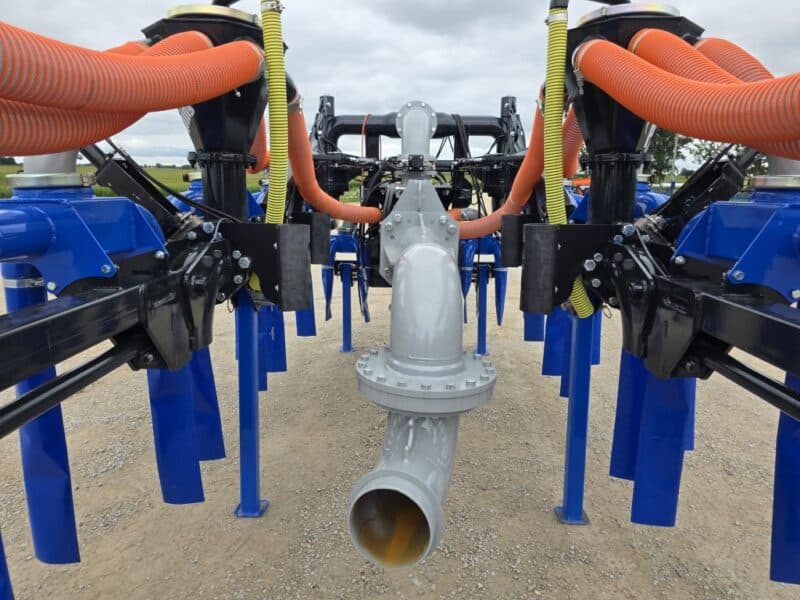New 48′ Dribble Bar w. H.D. 8″ Stinger w. Mini Manifolds to 4″ Hoses