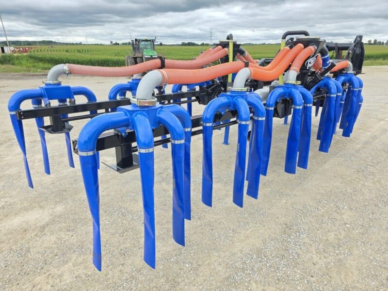New 48′ Dribble Bar w. H.D. 8″ Stinger w. Mini Manifolds to 4″ Hoses