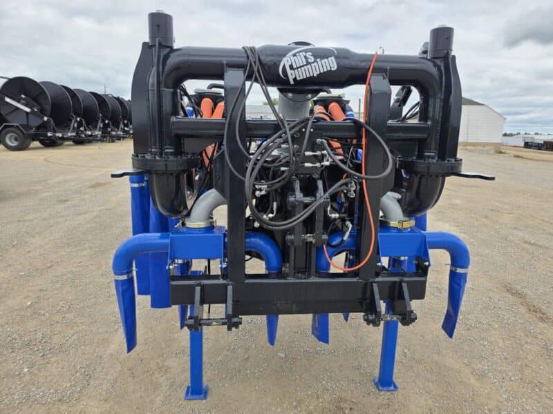 New 48′ Dribble Bar w. H.D. 8″ Stinger w. Mini Manifolds to 4″ Hoses