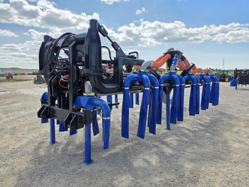 New 48′ Dribble Bar w. H.D. 8″ Stinger w. Mini Manifolds to 4″ Hoses