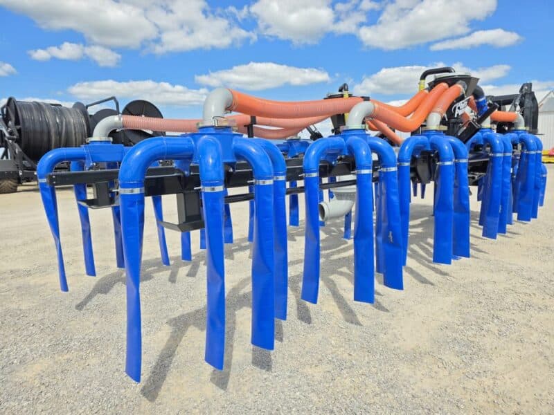 New 48′ Dribble Bar w. H.D. 8″ Stinger w. Mini Manifolds to 4″ Hoses