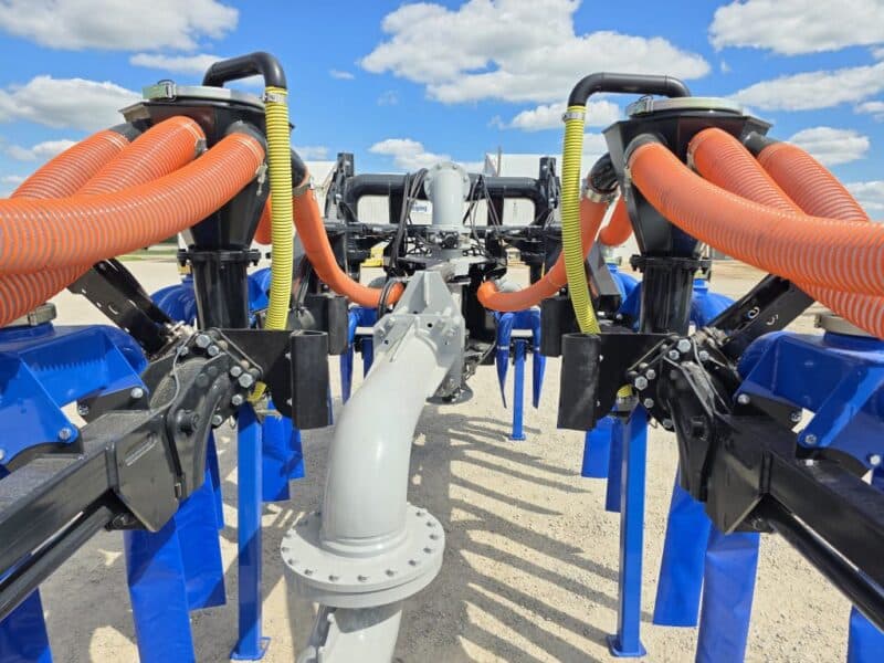 New 48′ Dribble Bar w. H.D. 8″ Stinger w. Mini Manifolds to 4″ Hoses