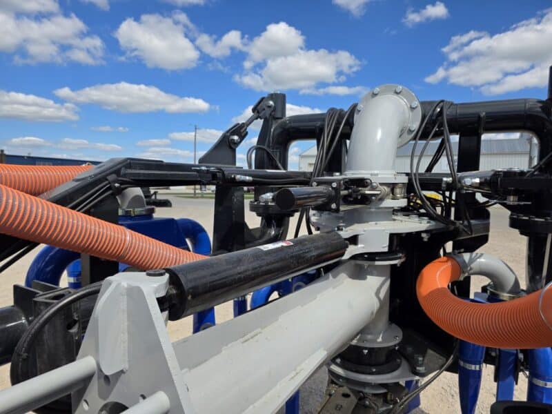 New 48′ Dribble Bar w. H.D. 8″ Stinger w. Mini Manifolds to 4″ Hoses