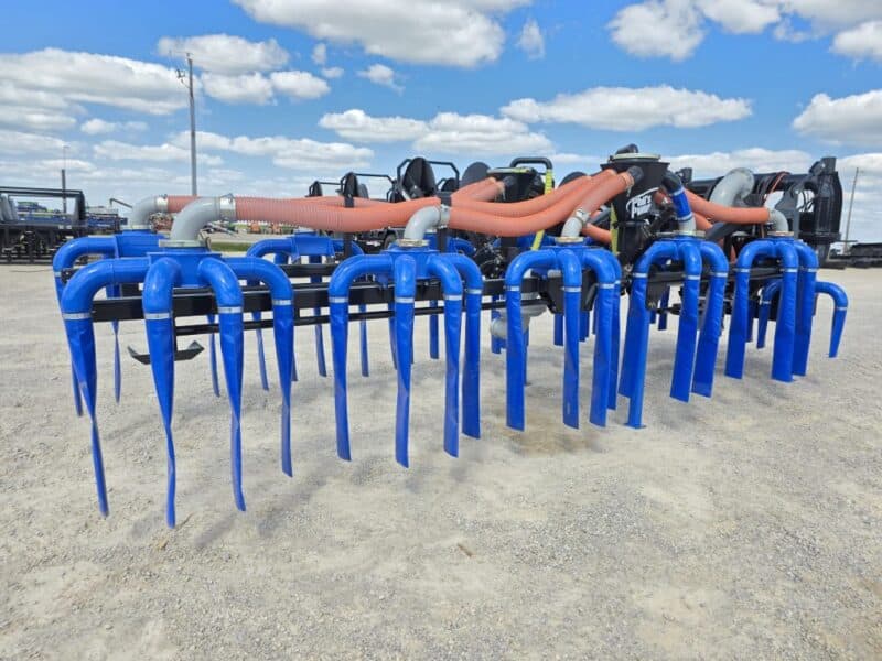 48′ Dribble Bar w. H.D. 6″ Stinger w. Mini Manifolds to 4″ Hoses