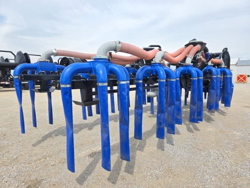 48′ Dribble Bar w. H.D. 6″ Stinger w. Mini Manifolds to 4″ Hoses