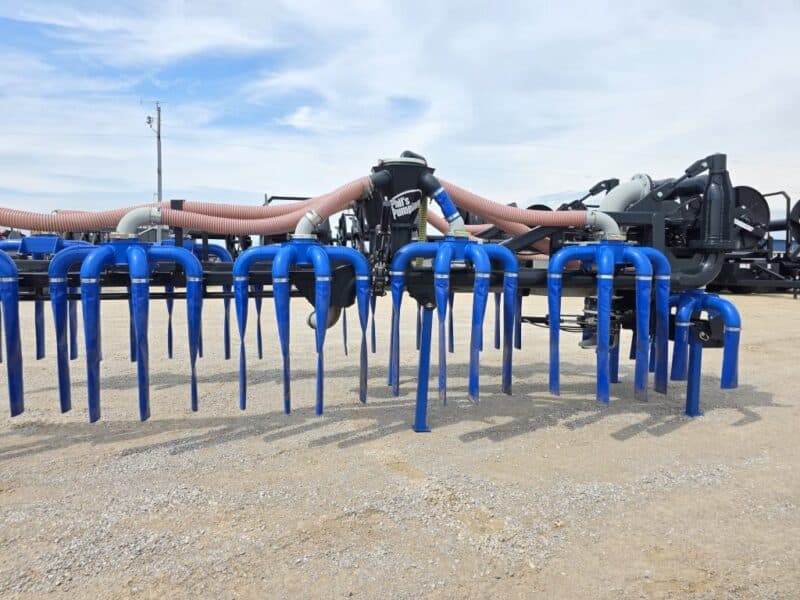 48′ Dribble Bar w. H.D. 6″ Stinger w. Mini Manifolds to 4″ Hoses