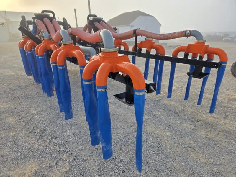 48′ Dribble Bar w. H.D. 6″ Stinger w. Mini Manifolds to 4″ Hoses