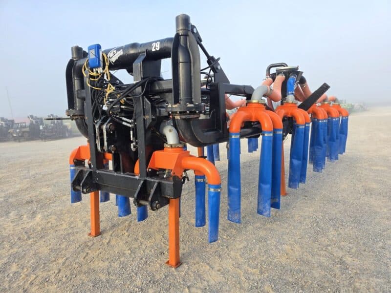 48′ Dribble Bar w. H.D. 6″ Stinger w. Mini Manifolds to 4″ Hoses