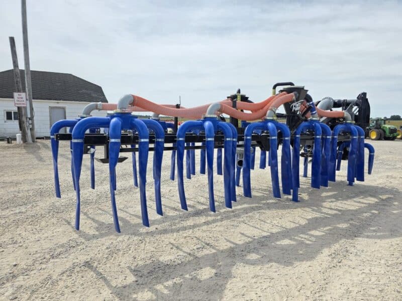 48′ Dribble Bar w. H.D. 6″ Stinger w. Mini Manifolds to 4″ Hoses