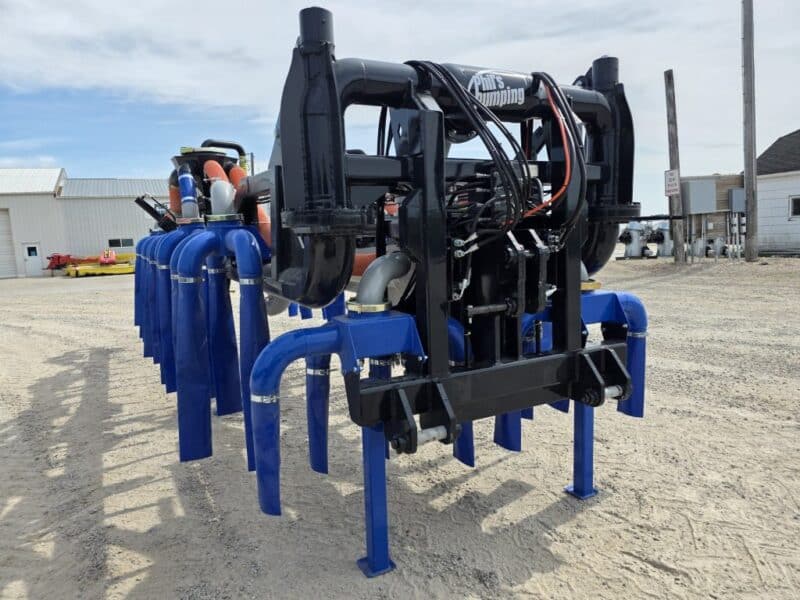 48′ Dribble Bar w. H.D. 6″ Stinger w. Mini Manifolds to 4″ Hoses