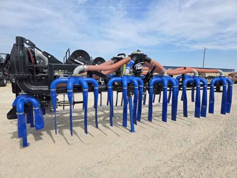 48′ Dribble Bar w. H.D. 6″ Stinger w. Mini Manifolds to 4″ Hoses