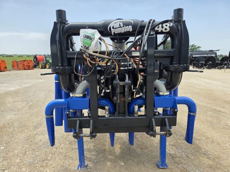 48′ Dribble Bar w. H.D. 6″ Stinger w. Mini Manifolds to 4″ Hoses