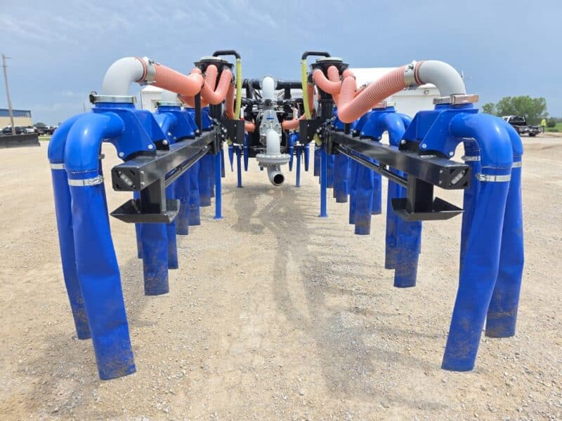 48′ Dribble Bar w. H.D. 6″ Stinger w. Mini Manifolds to 4″ Hoses