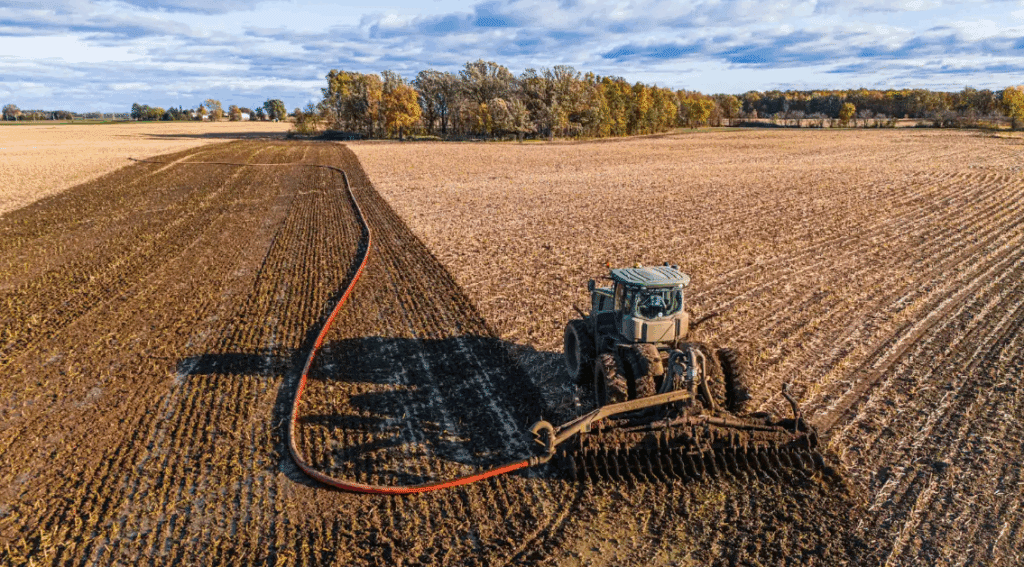 Flow meter testing on dragline manure system to ensure accurate application rates and reliable performance.