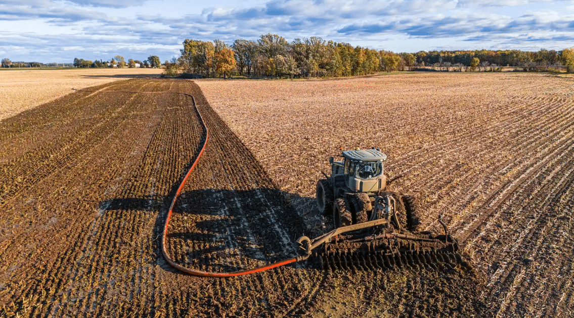 Flow meter testing on dragline manure system to ensure accurate application rates and reliable performance.