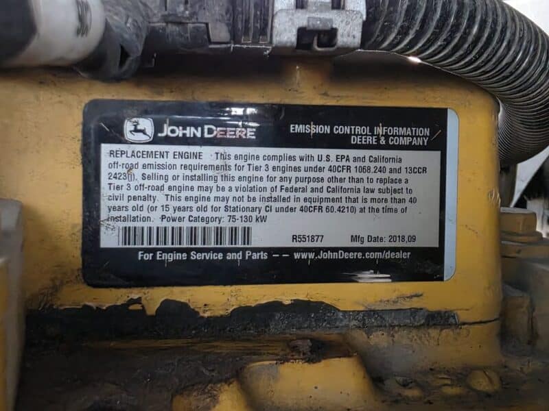 AC-103 375 CFM 2019 Sullair 4.5L John Deere Engine Air Compressor