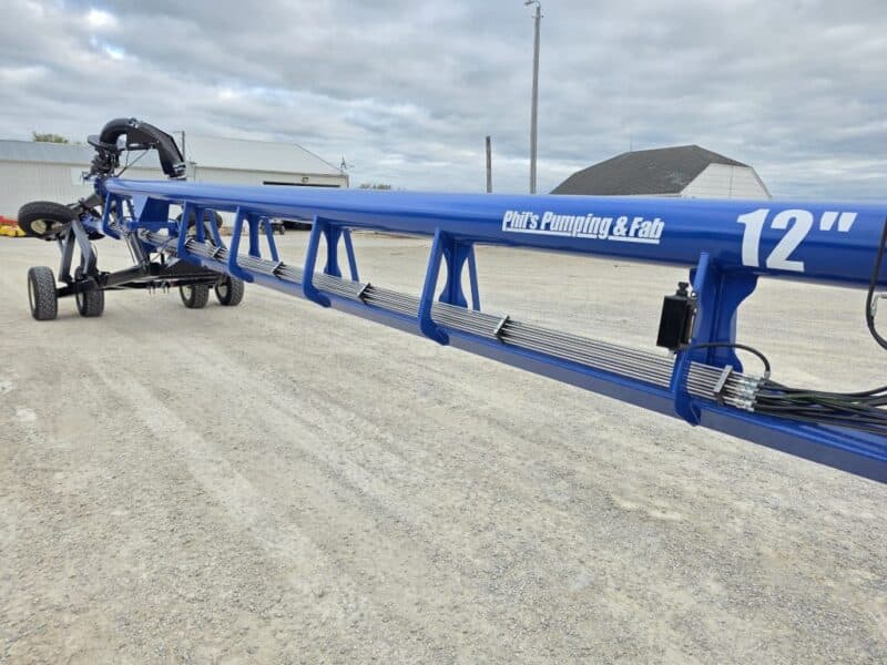 New 52ft Phil’s 12″ Turbo Blaster Lagoon Pump w/ 10″ Agitation Gun & Outrigger Wheels