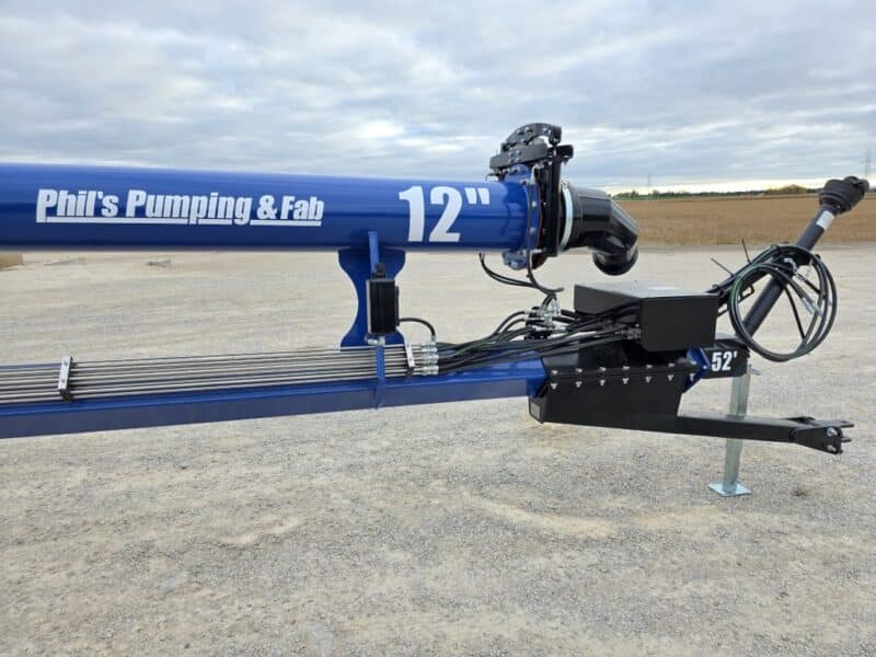 New 52ft Phil’s 12″ Turbo Blaster Lagoon Pump w/ 10″ Agitation Gun & Outrigger Wheels