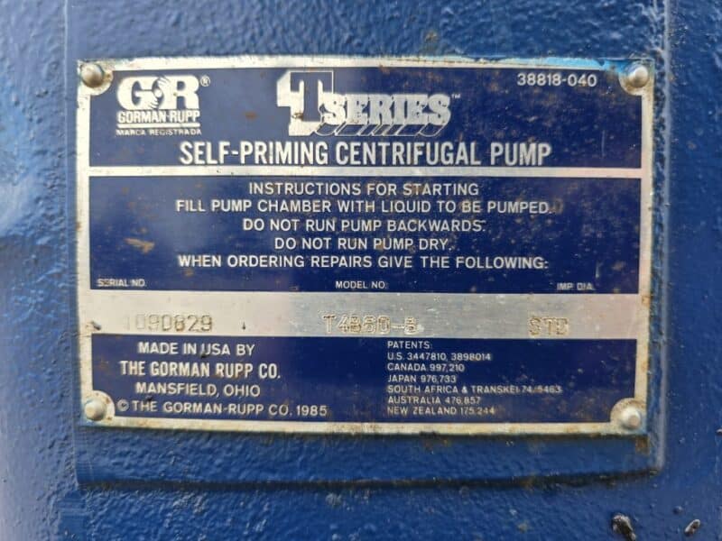 4″ Gorman Rupp Trash Pump