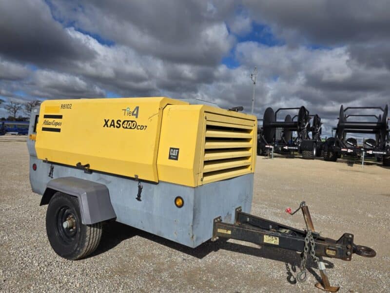 AC-104 400 CFM 2013 Atlas Copco 4.4L CAT Engine Air Compressor