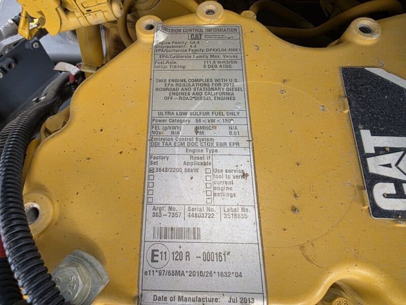 AC-104 400 CFM 2013 Atlas Copco 4.4L CAT Engine Air Compressor