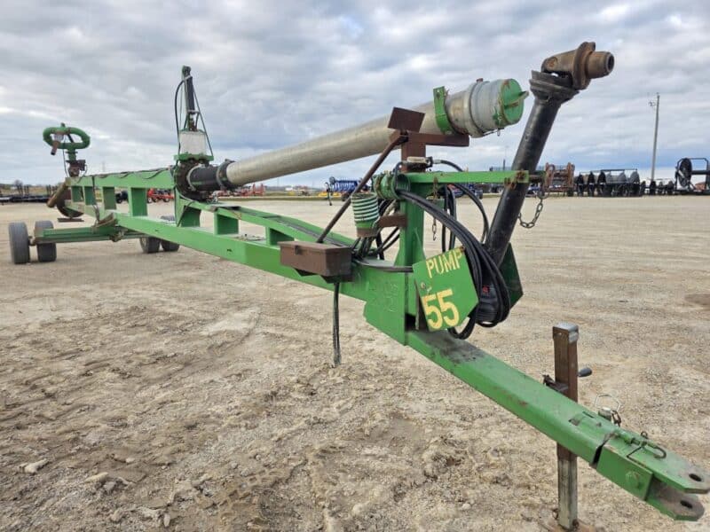 52′ Lagoon Pump with Dual 6″ Outlet Housing. 8″ Discharge Pipe