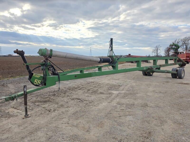 52′ Lagoon Pump with Dual 6″ Outlet Housing. 8″ Discharge Pipe