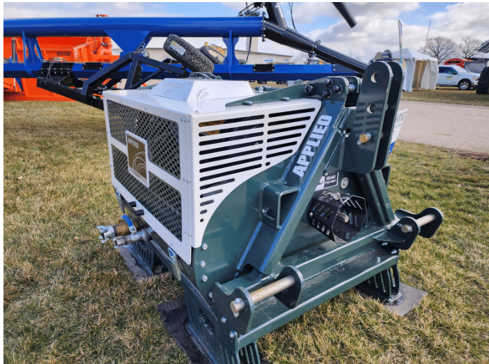 Portable diesel air compressor used for manure pumping cleanup, clearing hoses and toolbars efficiently.
