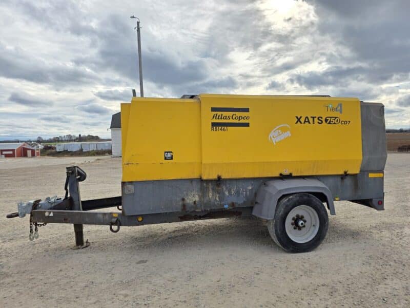 AC-105 750 CFM 2014 Atlas Copco C7.1L CAT Engine Air Compressor