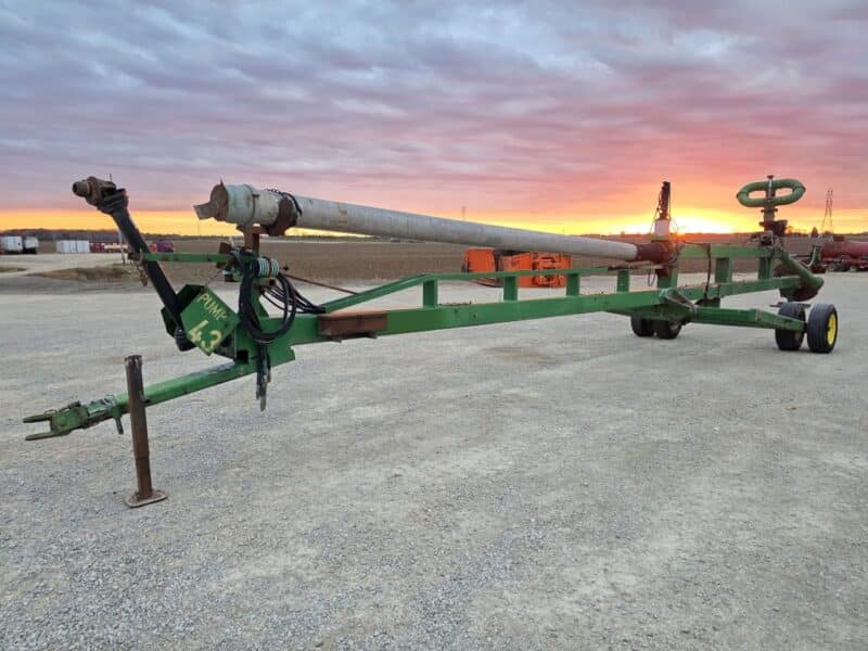 45′ Lagoon Pump with Dual 6″ Outlet Housing. 8″ Discharge Pipe