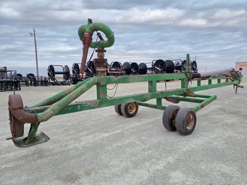 45′ Lagoon Pump with Dual 6″ Outlet Housing. 8″ Discharge Pipe