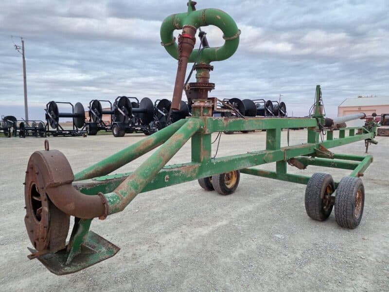 45′ Lagoon Pump with Dual 6″ Outlet Housing. 8″ Discharge Pipe