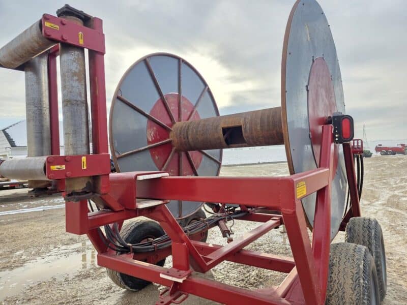 Tandem Axle Hydro Hose Cart with Indexer Holds 1 mile of 6″